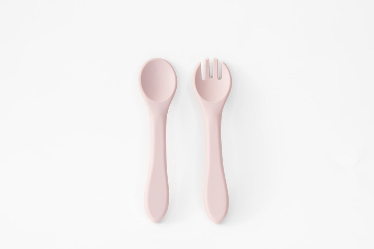 Blush Silicone Baby Suction Bowl & Spoon Set, Babeehive Goods