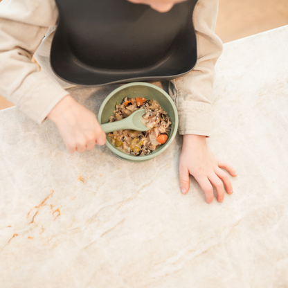 Clay Suction Bowl and Spoon Set