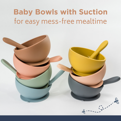 Sage Suction Bowl and Spoon Set