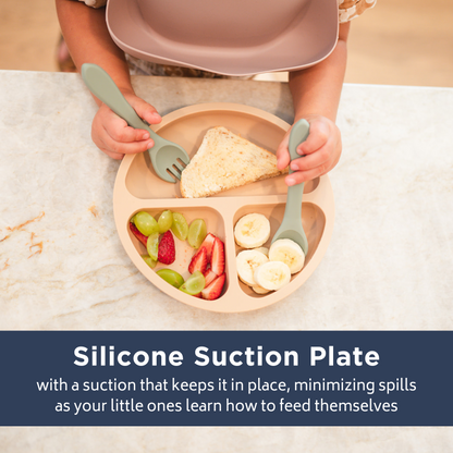 Dusty Rose Silicone Suction Plate