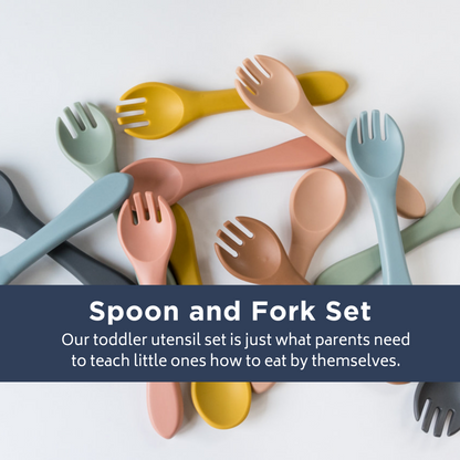 Charcoal Spoon and Fork Set