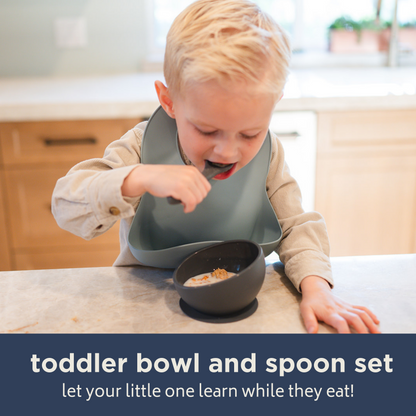 Clay Suction Bowl and Spoon Set