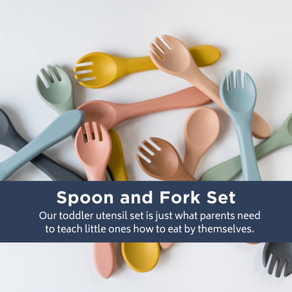 Clay Spoon and Fork Set