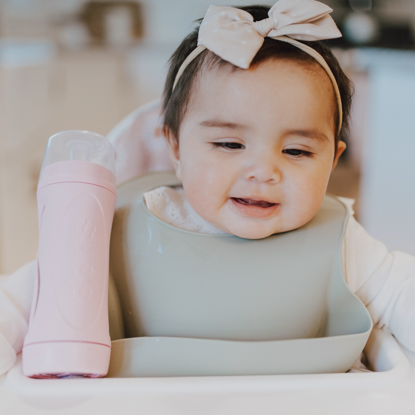 Blush Silicone Baby Bib