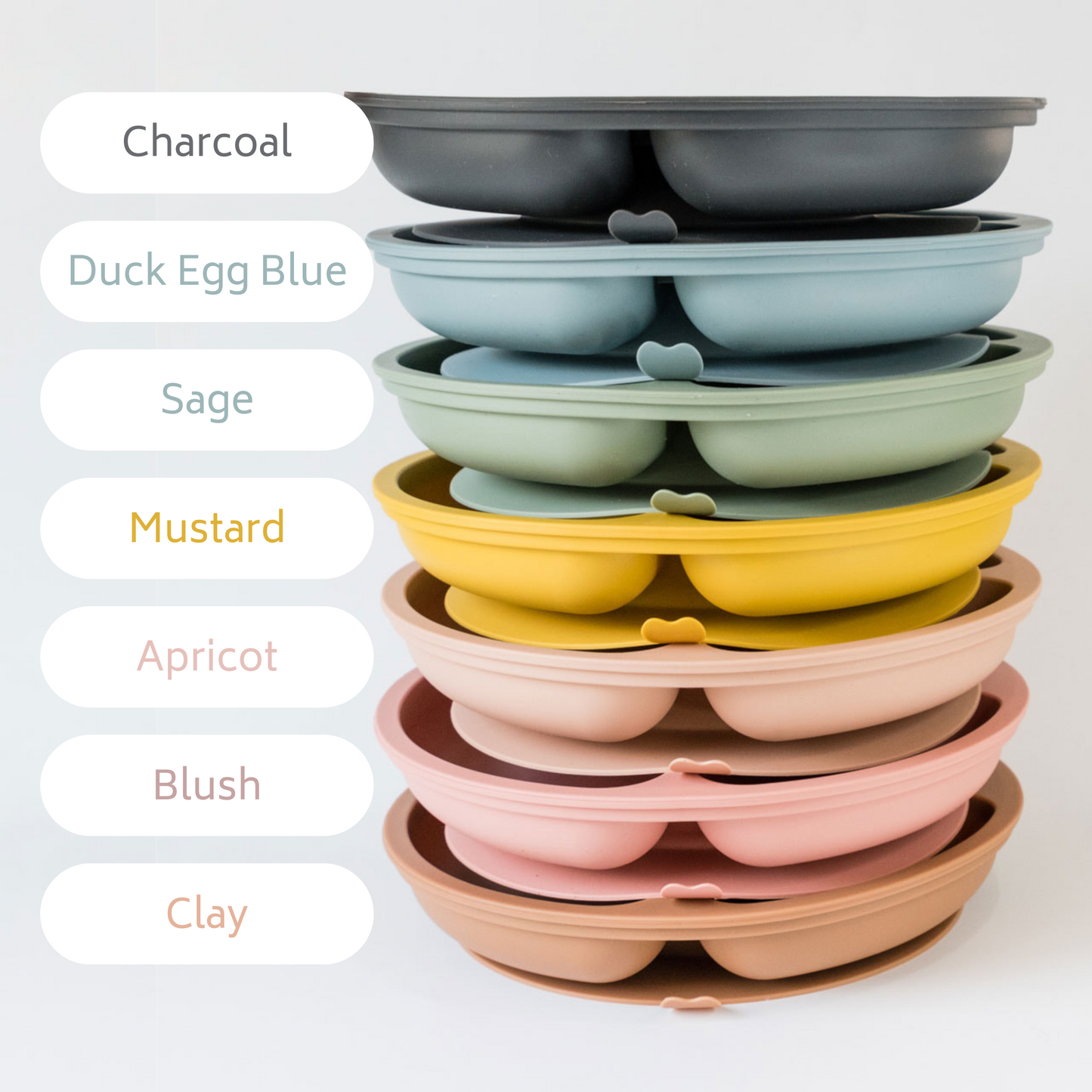 Duck Egg Blue Silicone Suction Plate