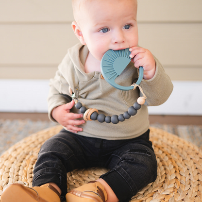 Light Grey Sunburst Teething Toy