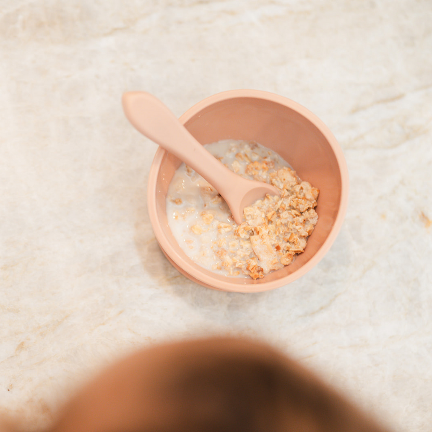 Apricot Suction Bowl and Spoon Set