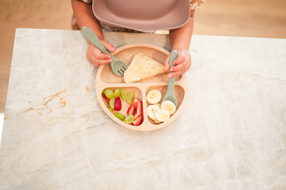 Dusty Rose Silicone Baby Bib