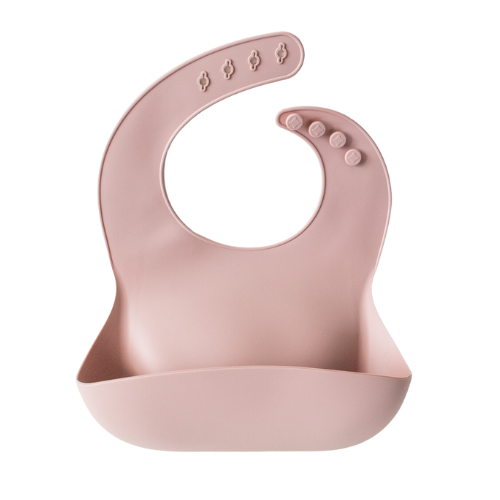 Dusty Rose Silicone Baby Bib