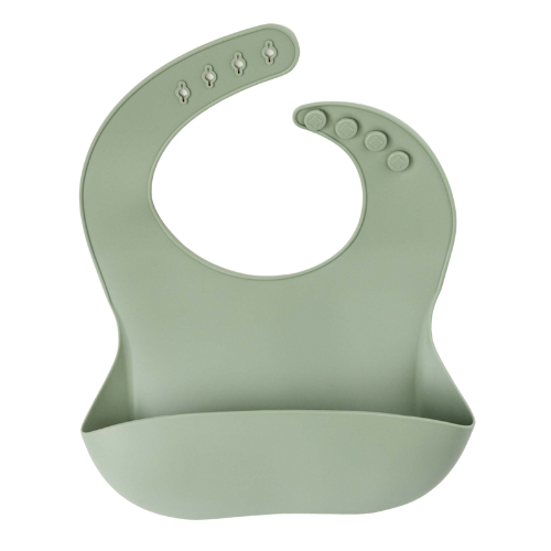 Sage Silicone Baby Bib