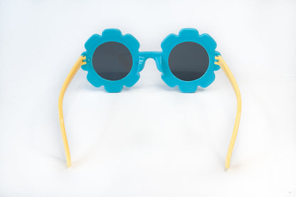 Toddler & Kid Daisy Sunglasses - Blue & Yellow