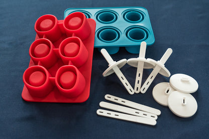 Collapsible Popsicle Molds - Set of 2 (Red & Blue)