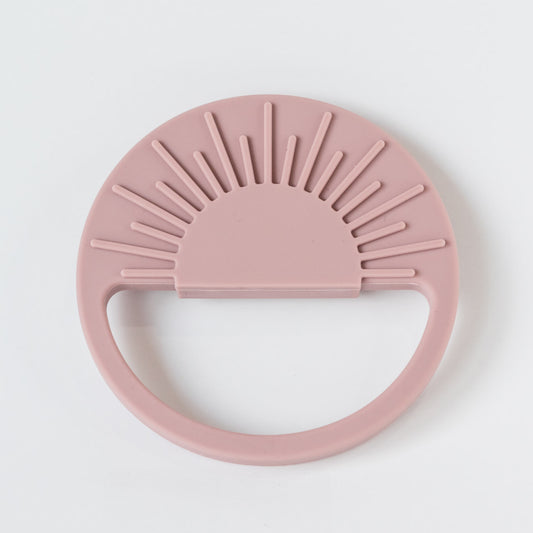 Light Rose Sunburst Teething Toy