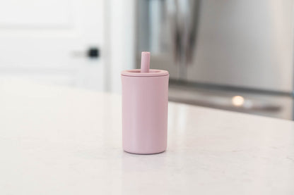 Dusty Rose Silicone Straw Cup