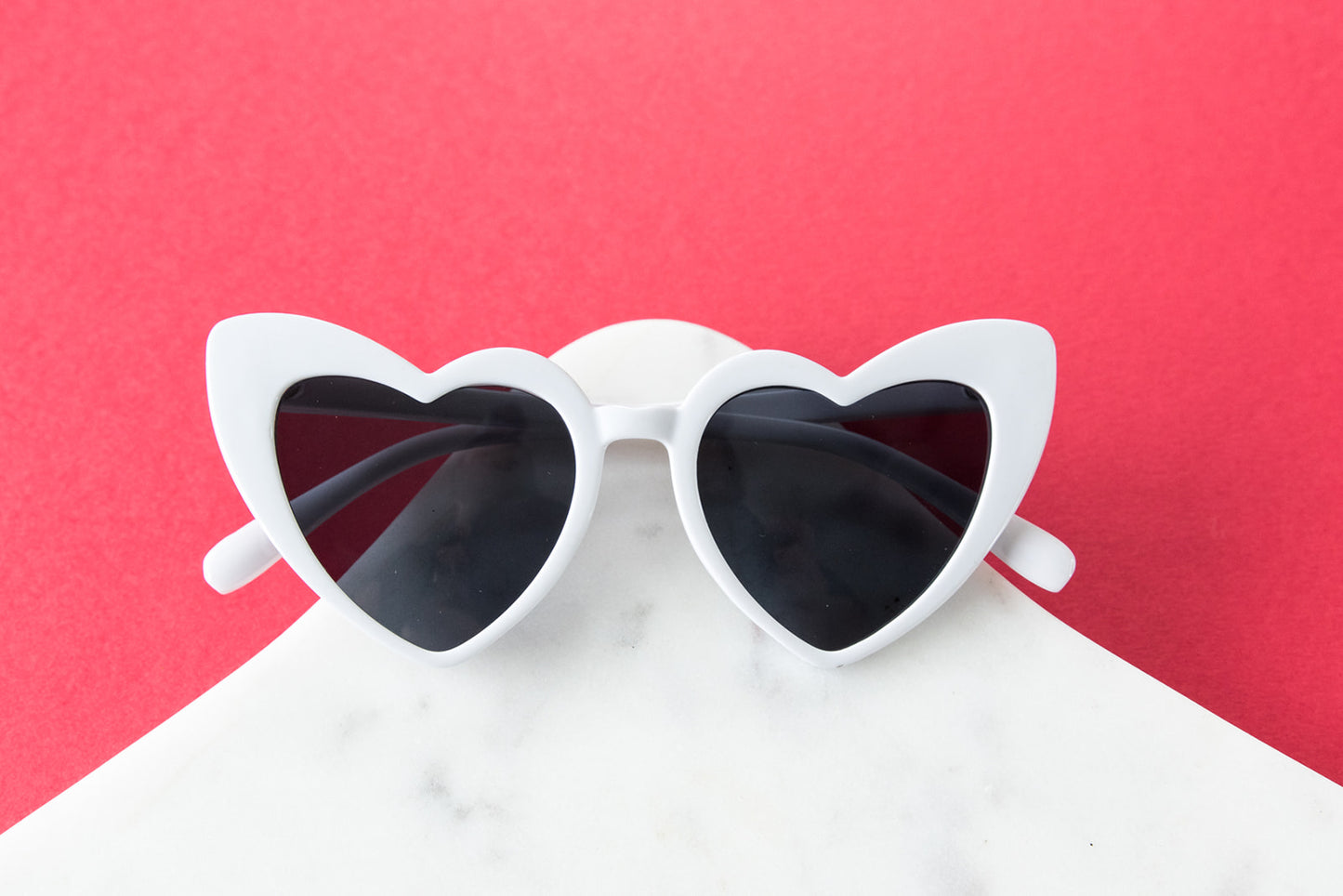 Toddler & Kid Valentines Day Heart Sunglasses - White