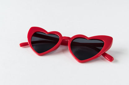 Toddler & Kid Valentines Day Heart Sunglasses - Red