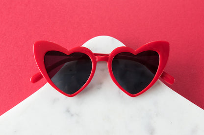 Toddler & Kid Valentines Day Heart Sunglasses - Red