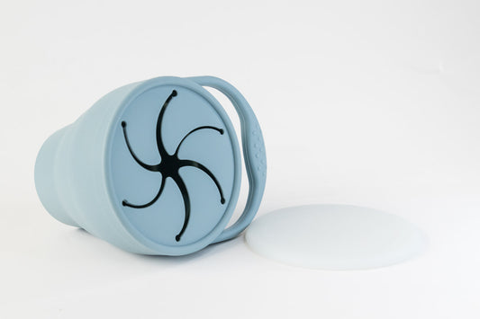 Duck Egg Blue Collapsible Snack Cup