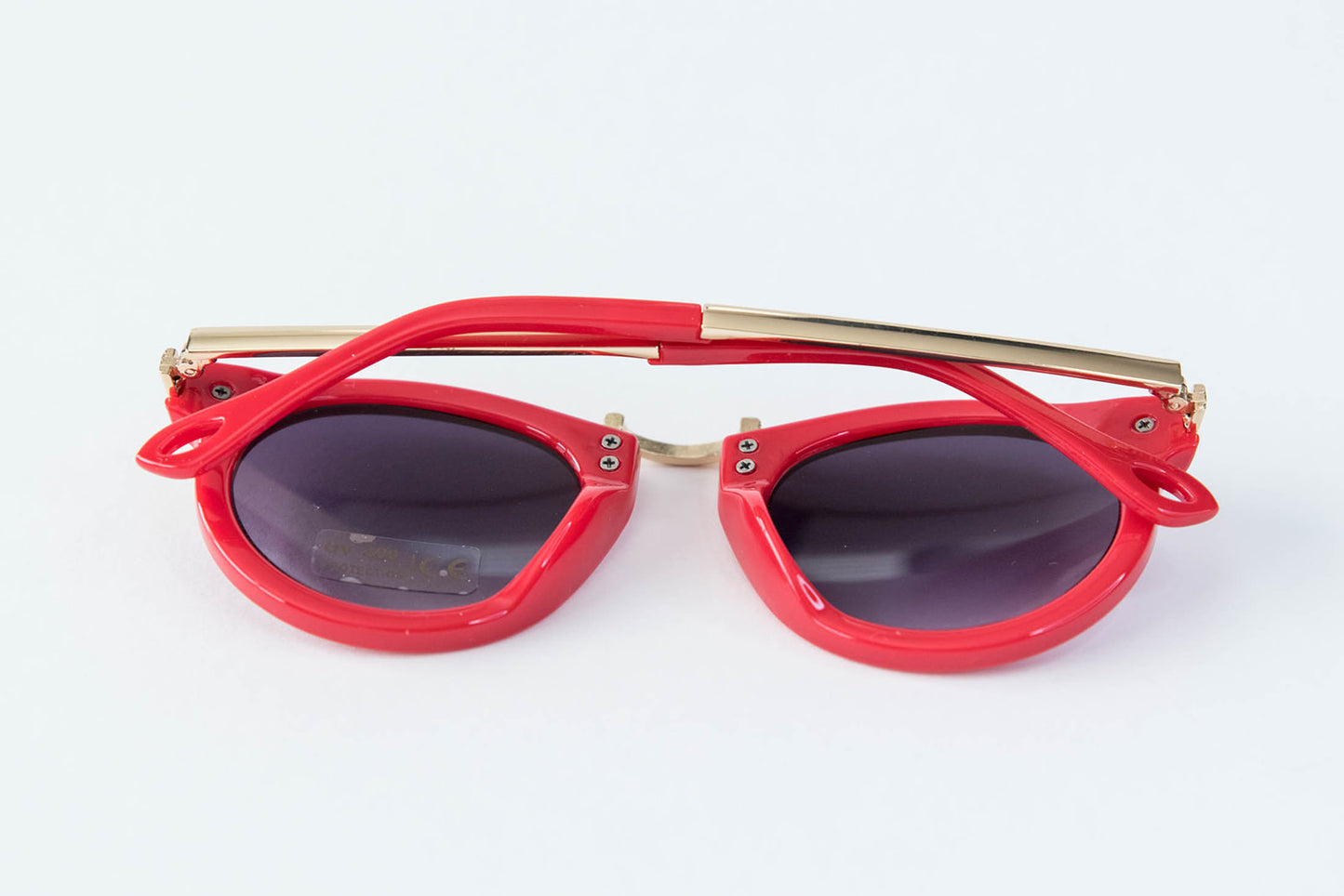 Toddler & Kid Gold Accent Sunglasses - Red