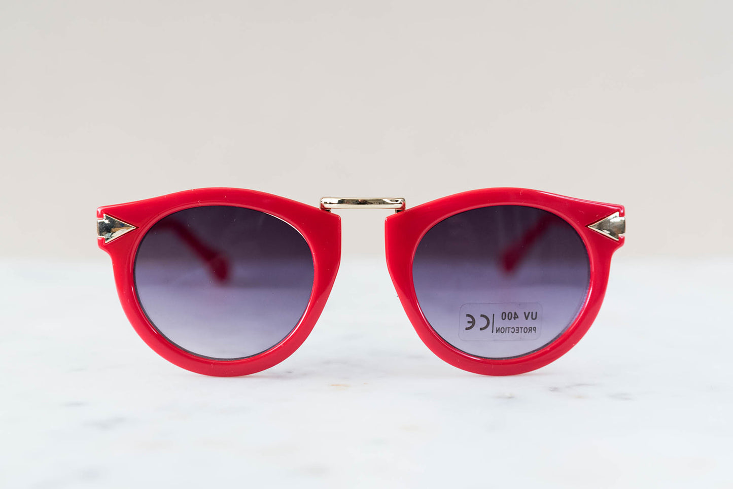 Toddler & Kid Gold Accent Sunglasses - Red