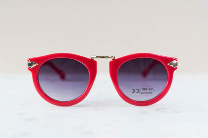 Toddler & Kid Gold Accent Sunglasses - Red